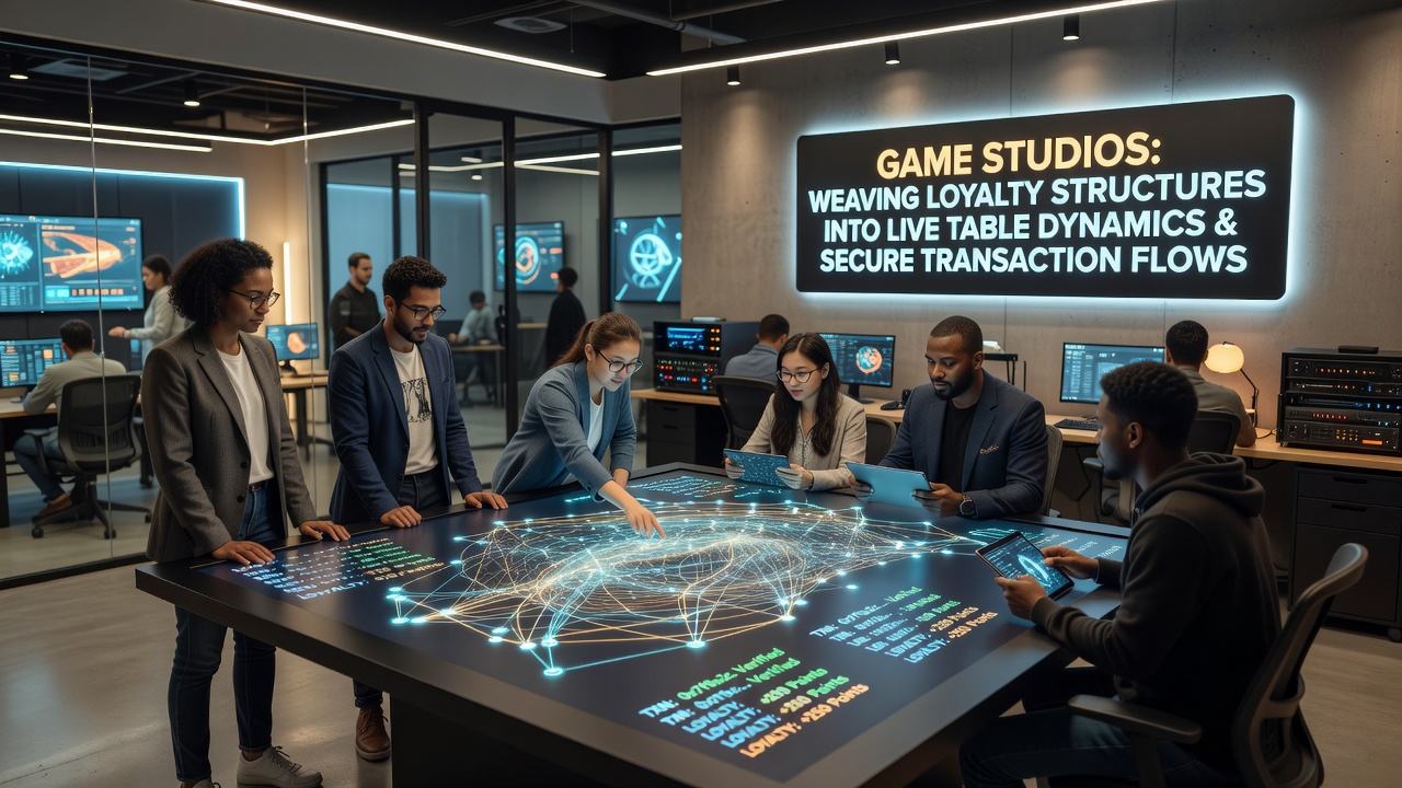 Game studio interface showing loyalty points accumulating during a live roulette session with secure transaction indicators