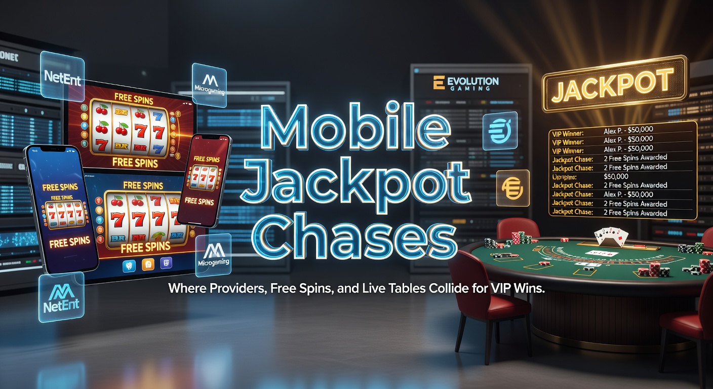 Vibrant mobile screen displaying a jackpot slot with cascading free spins and live dealer table in the background, highlighting VIP win notifications