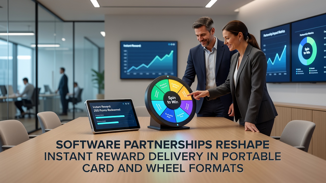 Mobile card and wheel game interfaces powered by partnered software