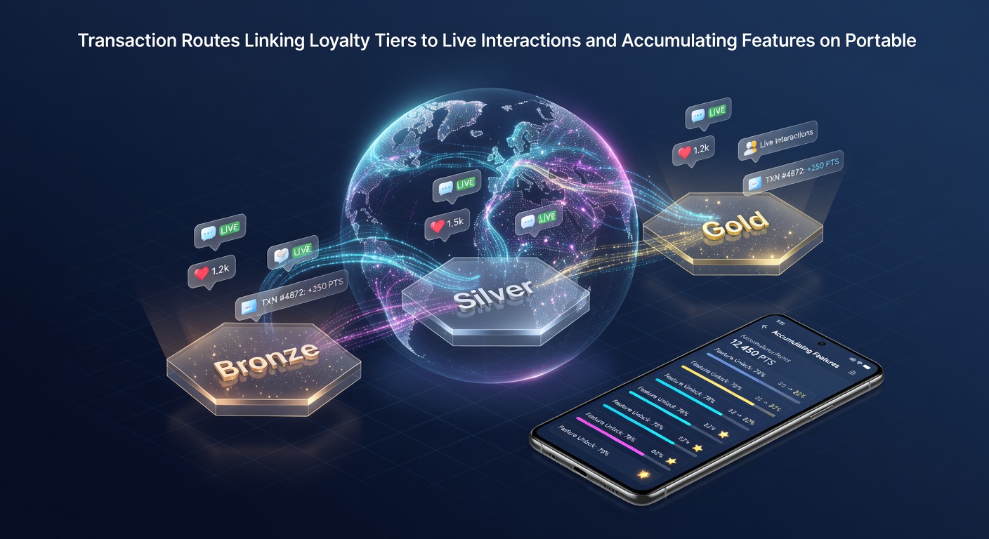 Detailed view of loyalty tier dashboards integrated with live interaction tracking and mobile feature accumulation tools